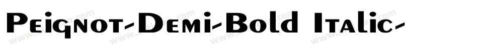 Peignot-Demi-Bold Italic字体转换